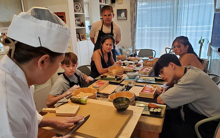 You'll learn the techniques of nigiri (hand-pressed sushi)