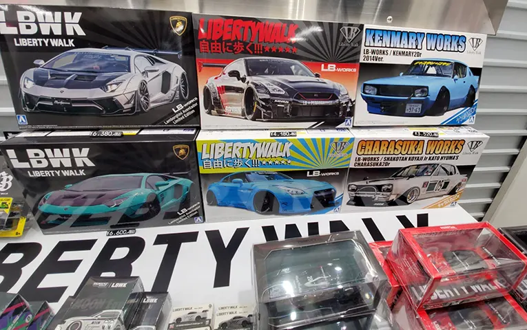 Shopping at car goods store