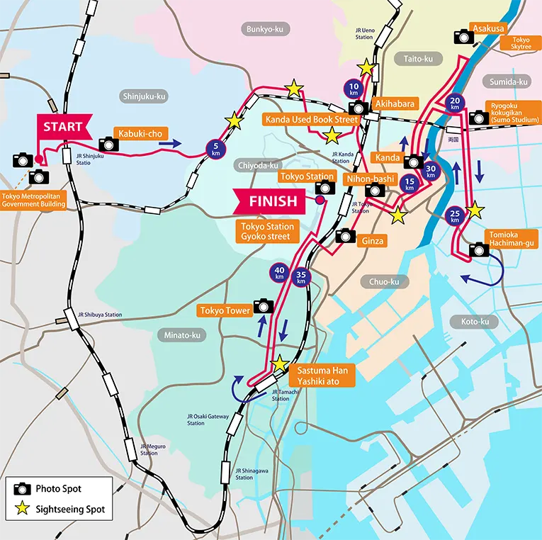 Tokyo Marathon Course Map