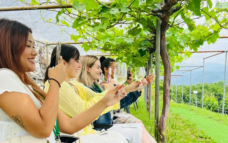 wine tasting at Maruki Winery