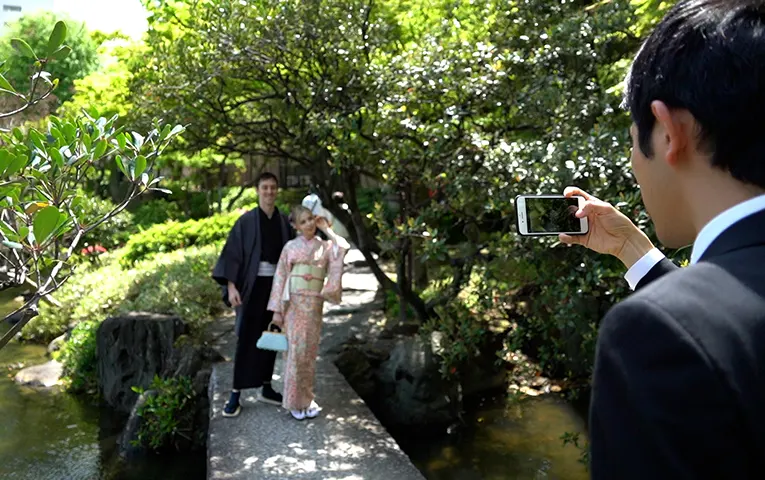 Photo shooting at Japanese garden