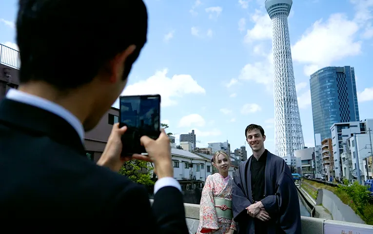 Photo shooting at Skytree