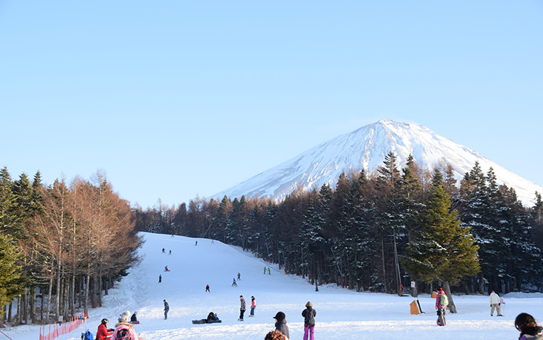 Japan winter ski and snowboard near MT. Fuji