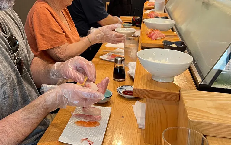 Sushi making